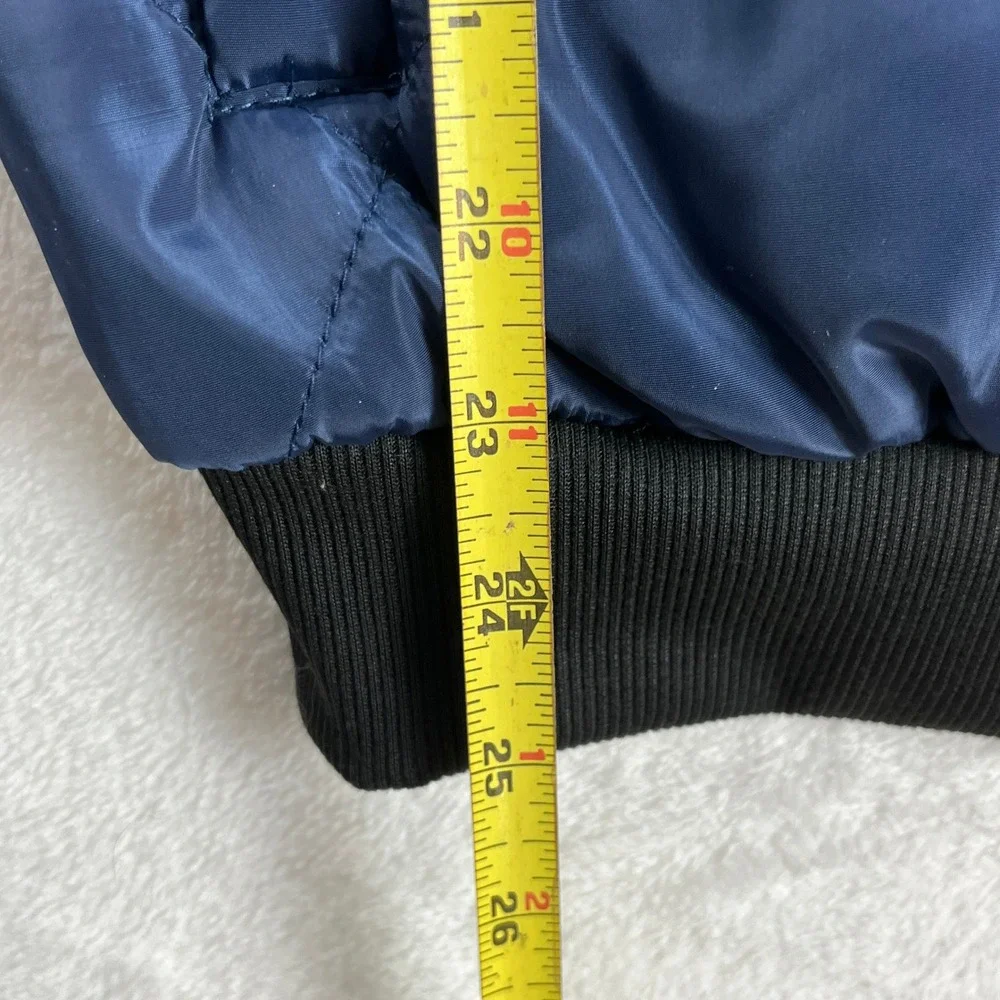 The North Face Mens XL Navy Diamond Quilted Bomber Jacket Full Zip